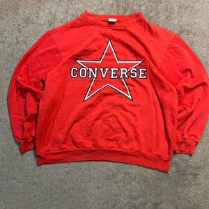 Vintage 90s Converse Big Logo All Star Skate Crewneck Size XL Y2K Baggy